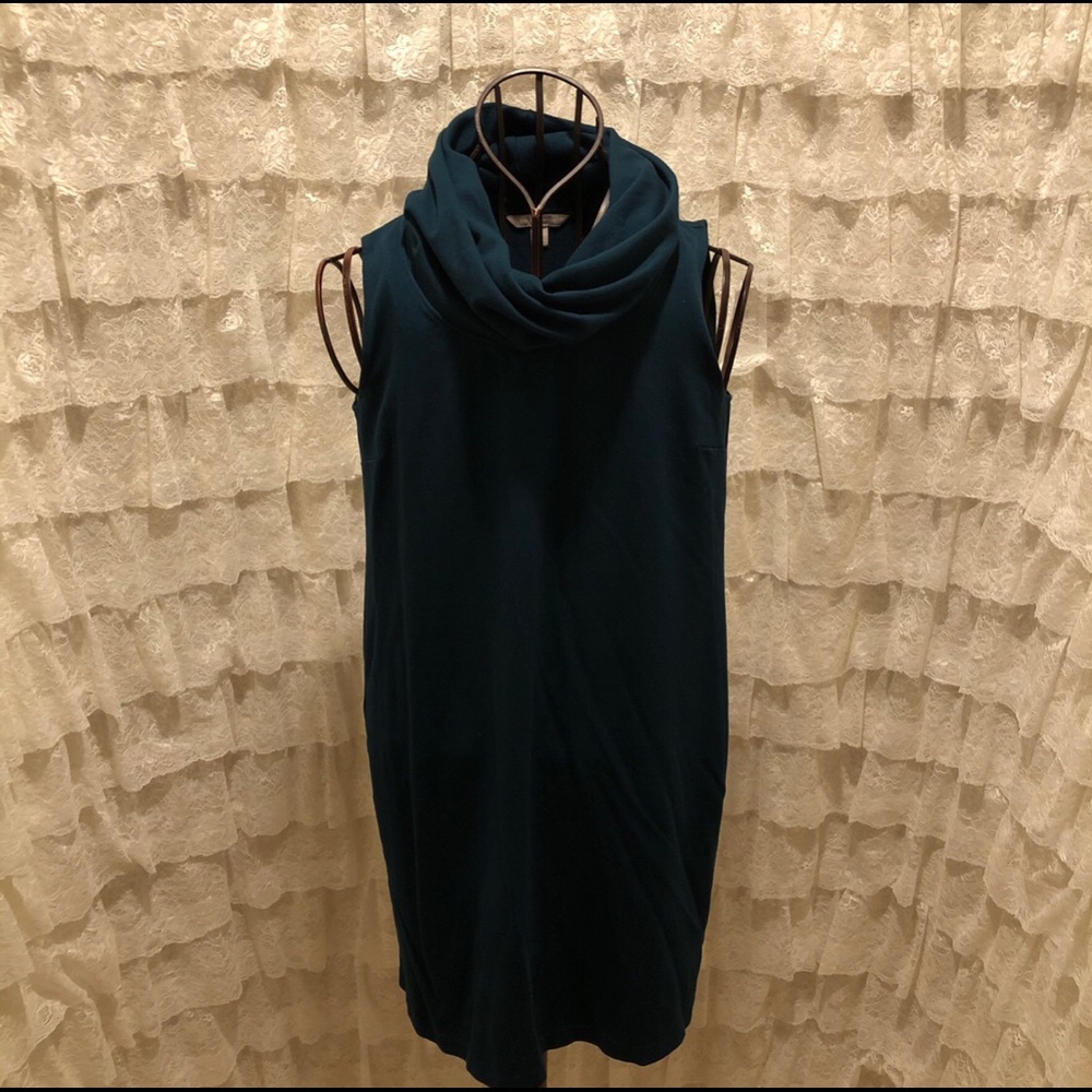 Banana Republic Teal Turtleneck Dress Size S